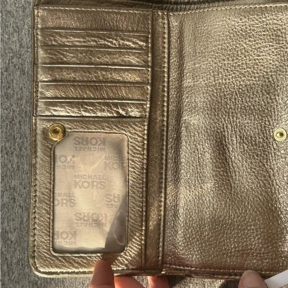 NWT Michael Kors‎ Gold Studded Wallet